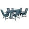 Highwood Usa Weatherly 7pc Rectangular Outdoor Patio Furniture Dining Set 72 x 42 AD-ST7WL1CO4AA-NBE - alternate 1